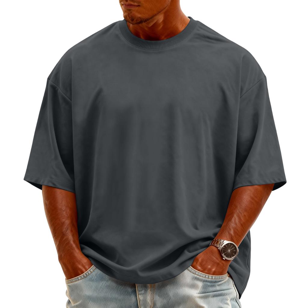 Men's Knit -Neck Short Sleeve T-Shirt | Fashion Casual Pullover For Daily & Weekend Wear