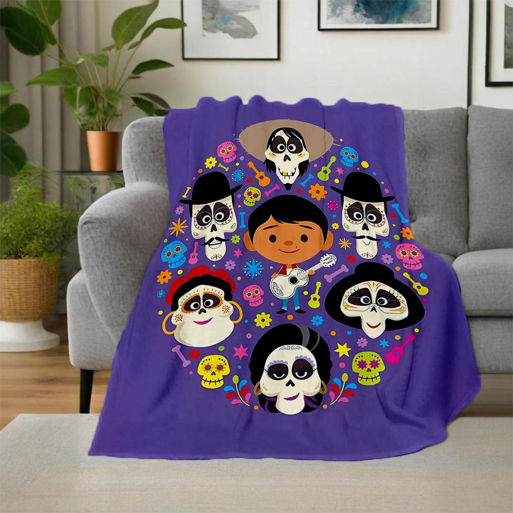 1pc, Disney Coco Miguel Family Blanket Throw Blanket for All Seasons, Living Room, Outdoor Blankets, Travel, Camping