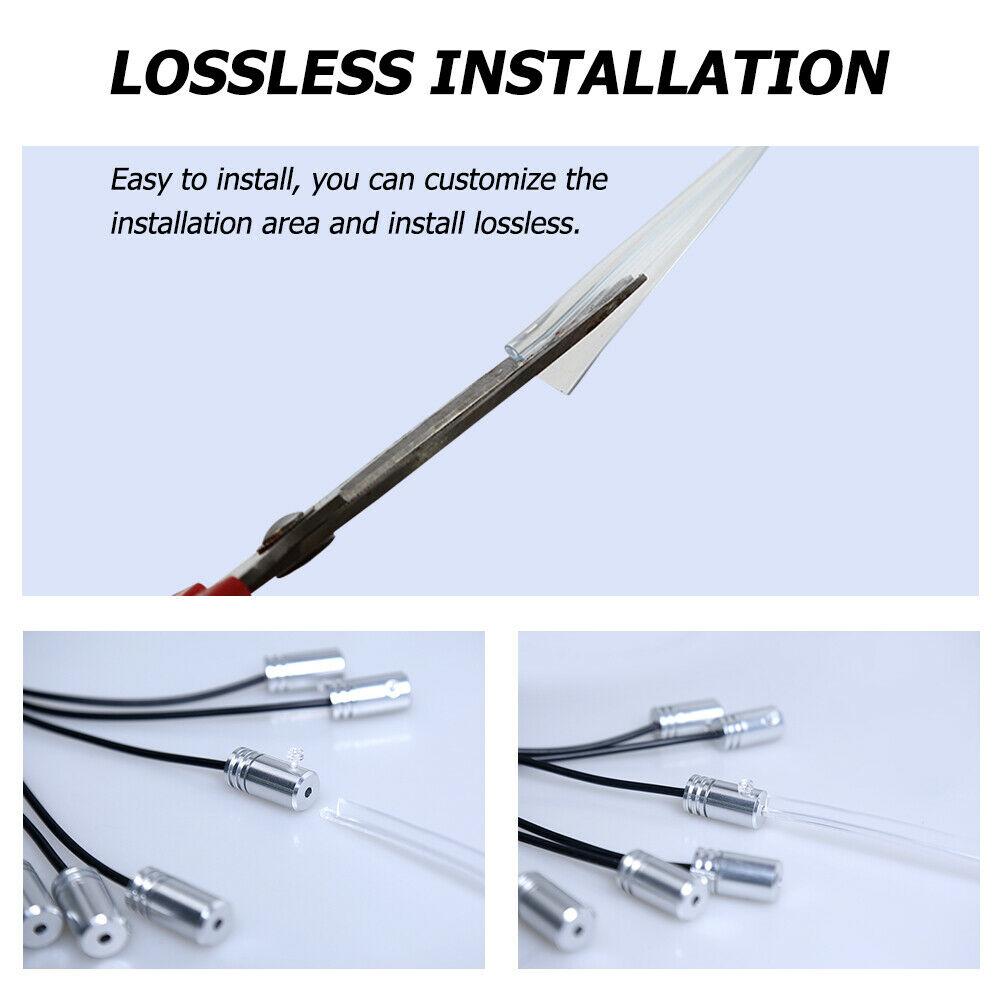 3mm dekorace interiéru auta Optické vlákno Neon Wire Strip Příslušenství prodlužovací světlovod pro okolní osvětlení