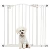 Metal 74-87cm Adjustable Pet Gate Safety Barrier W/ Auto-Close Door White