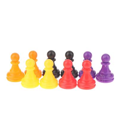 32 Stuks 2.5*1.5Cm Schaakstuk Plastic Pionnen Damstukken Voor Spellen Tafelblad Markeringen Componenten