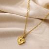 Tiny Baby's Feet Gold Color Necklace For Women Exquisite Stainless Steel Romantic Heart Charm Sun Necklaces Jewelry Party Gift