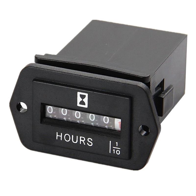 AB34-2X DC 6-80V Mechanical Hour Meter - Hourmeter For Engine Generator Boat Automobiles Motorcross Motor Truck Tractor
