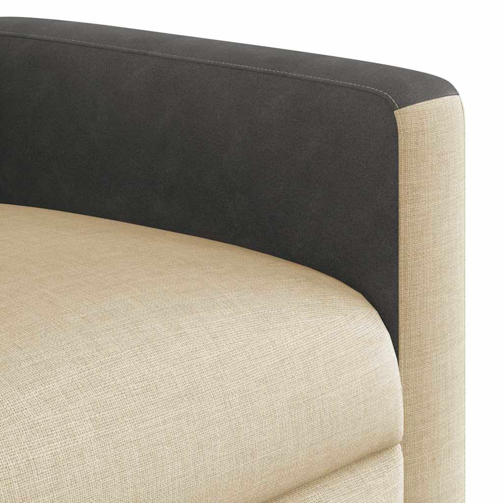 Massage Recliner with Rising Function Cream Fabric
