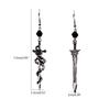 Gothic Sword Earrings Goth Earrings Gift for Women Asymmetrical Sword Dangle Earrings Christmas Halloween Party Ornament