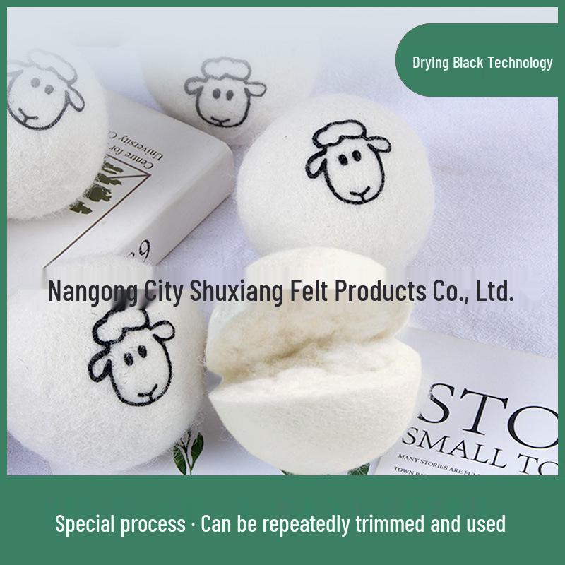 Wool Dryer Balls - Felt Laundry Balls for Efficient Drying