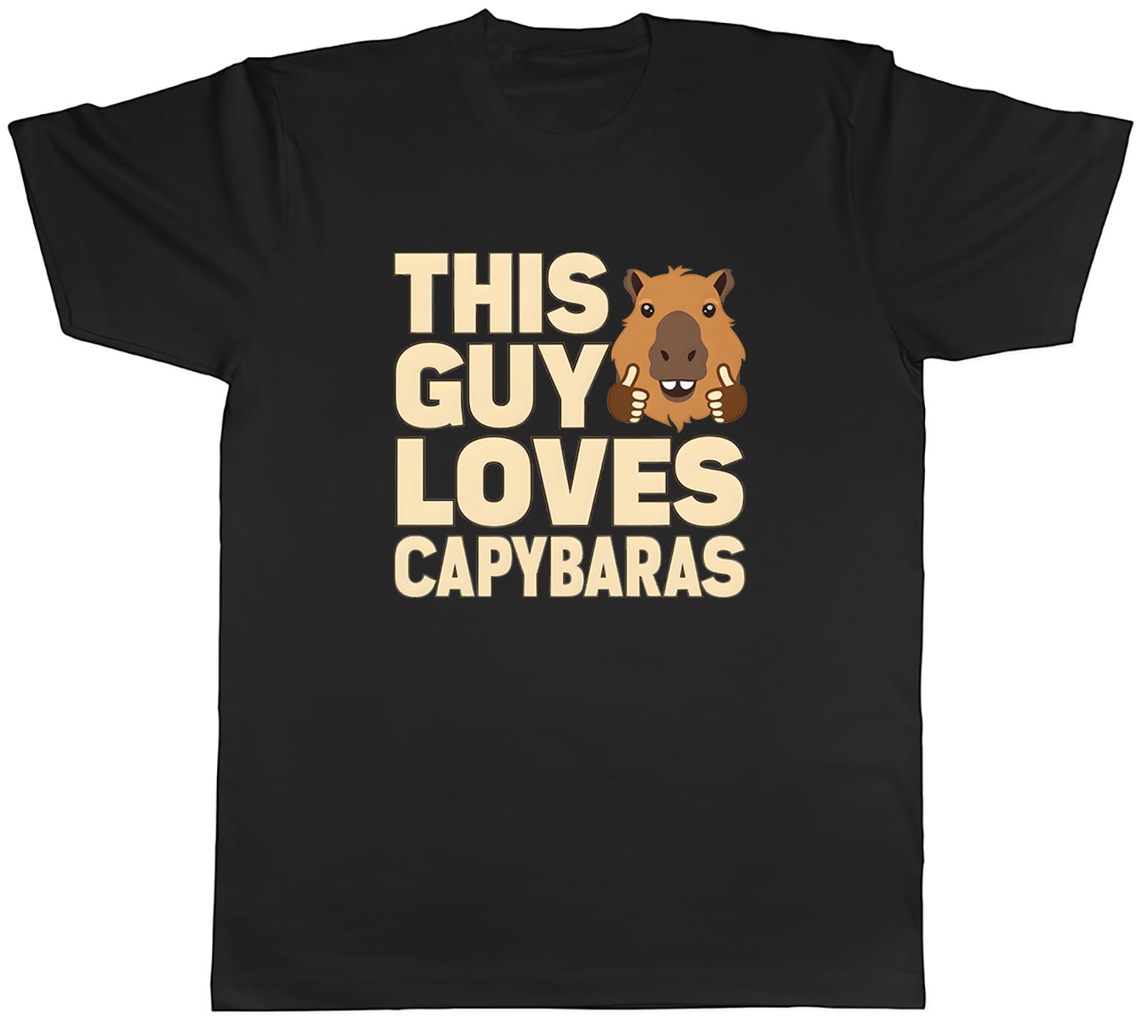 This Guy Loves Capybaras Unisexs TShirt Tee Gift Top S