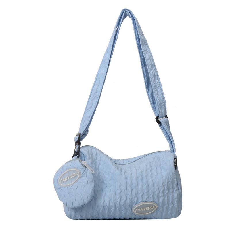 Городская Минималистичная Облачная Цветочная Сумка на Плечо Женская Новая Летняя Холщовая Сумка через Плечо синий