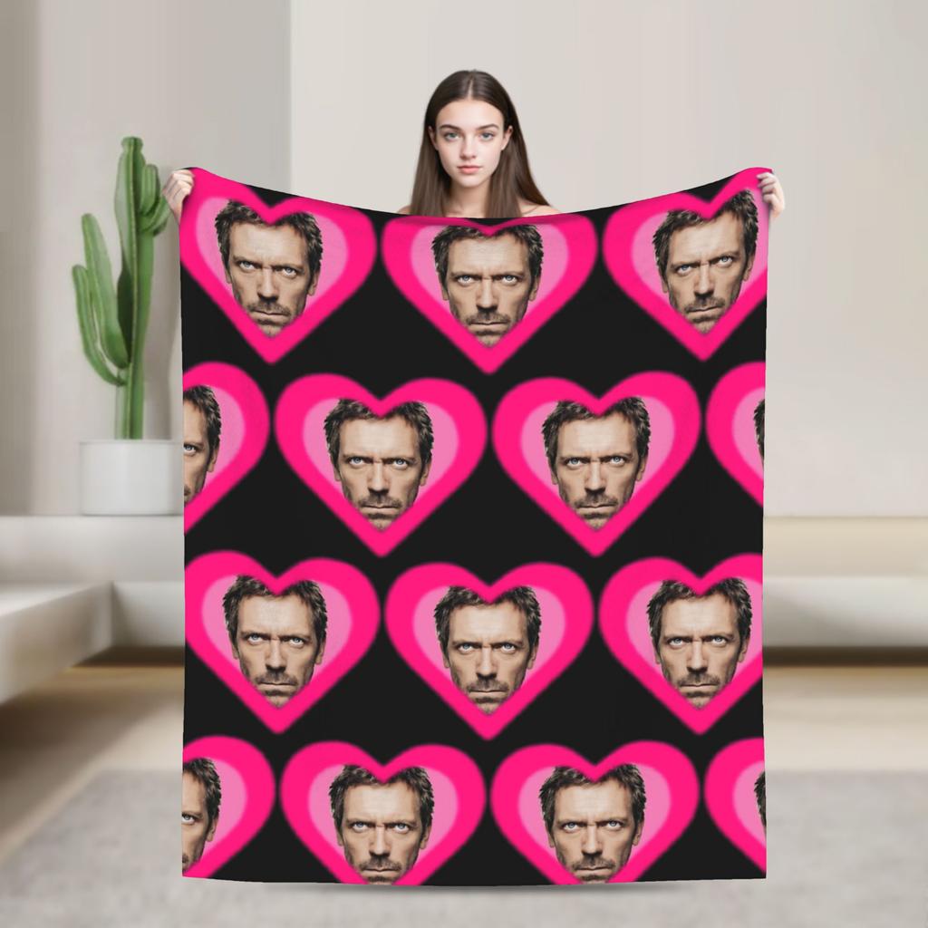 Doctor House Blanket Soft Fluffy Plush Throw Blanket For Students Couch Chair Sofa Bed Flannel Bedspread Bed Cover