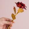 Foil Plated Artificial Rose Flower Long Stem Rose Flower Gift Box  Mother's Day