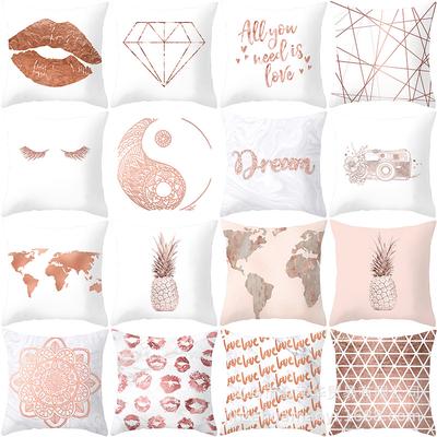 Household Products Nordic Ins Style Pillowcase Pink Gold Sofa Cushion Waist Pillowcase