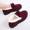 Winter new old north cotton shoes women's velvet thickened warm mother shoes short bow one pedal snow boots