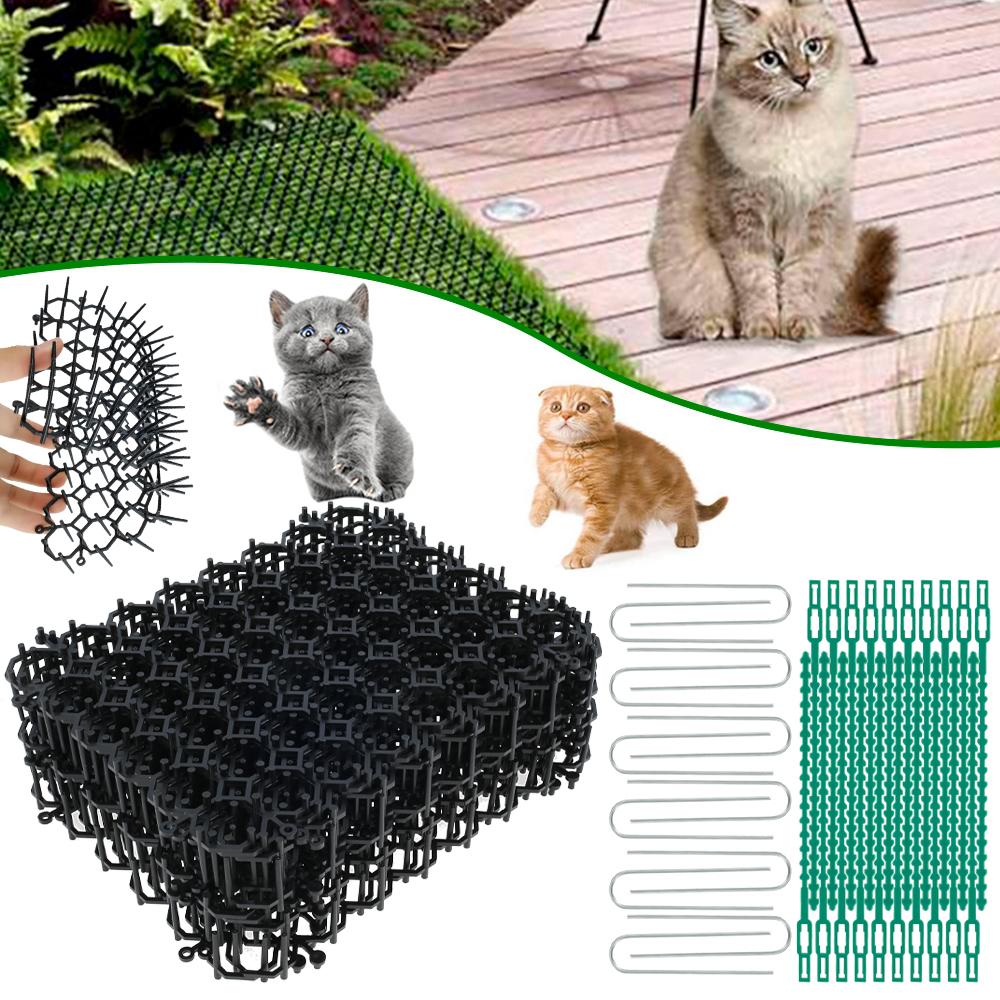 Dog Cat Scat Mat Animal Deterrent Repellent Plastic Scarer-Spike Tool Outdoor Anti Cat Mat for Household Garden Tools