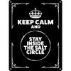 Grindstore Keep Calm And Stay Inside The Salt Circle Tin Mini Plaque