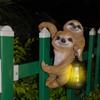 Garden Courtyard Fence Wall Sloth Solar Wall Mount