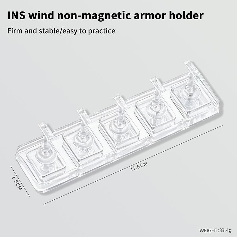 1/5/10 Bölmeli Manyetik Olmayan Tırnak Standı Örnek Tırnak Sergileme Oje Tutucu Tırnak Uçları Yeniden Kullanılabilir