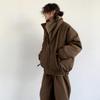 2024 Men's High-End Japanese Style Coffee Corduroy Stand Collar Cotton Jacket