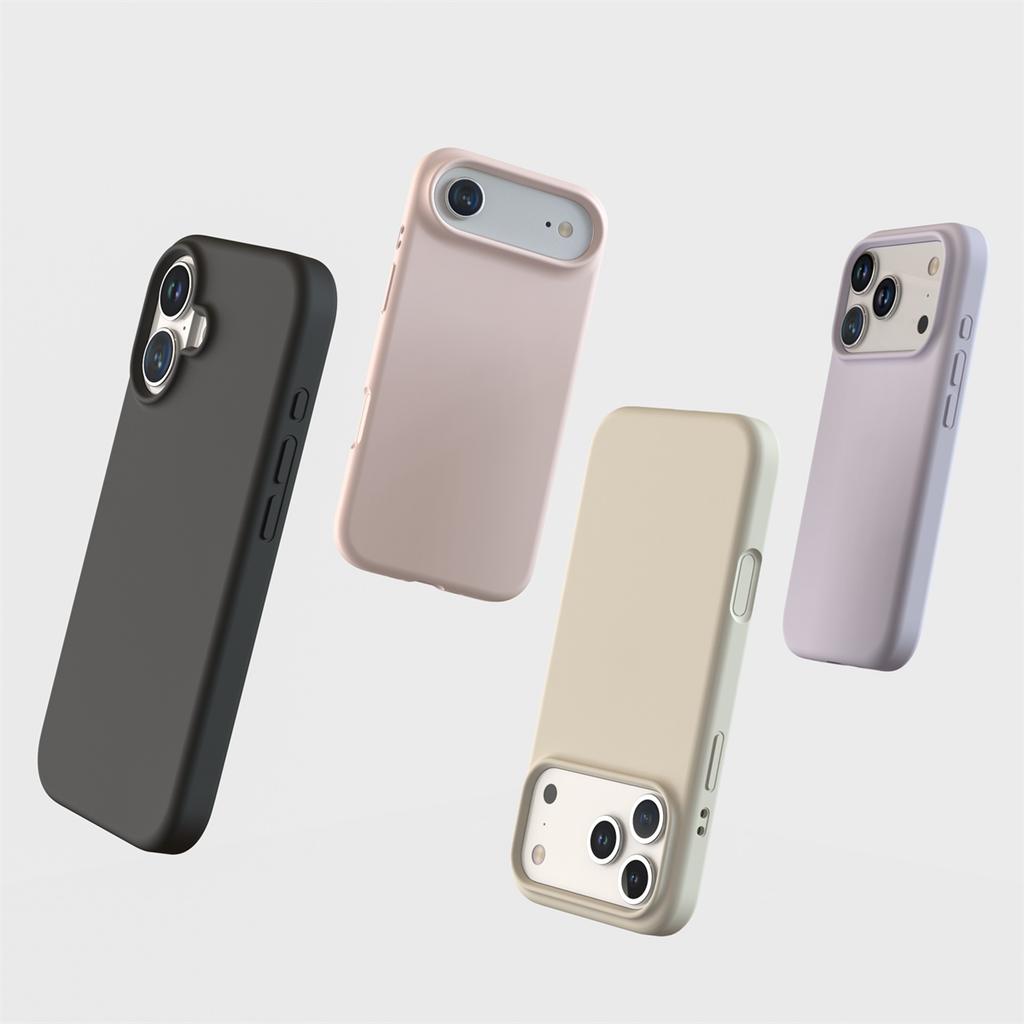 Soft Touch Liquid Silicone Case for iPhone 17 Series - Anti-Scratch Protective Cover with Colorful Flowing Light & AI Button
