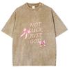 Black Pink Bow Letter Print Ladies Washed T-Shirt Oversized Loose Couple Half Sleeve Sweetheart Girly Top