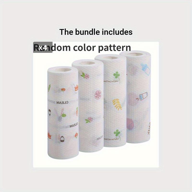 1/4 Roll, 50 Sheets, Reusable Bamboo Kitchen Wipes (wet and Dry), Hand Towel Roll, Suitable for Restaurants and Kitchens