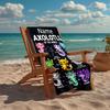 Custom Name Ultra-Soft Beach Towel with Axolotl Theme,Ideal for Pool - Camping, Diving - Perfect Travel Essential, Vibrant Beach Towel.