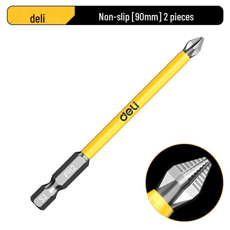 Deli Tungsten Steel Magnetic Anti-slip Phillips Drill Bit Set