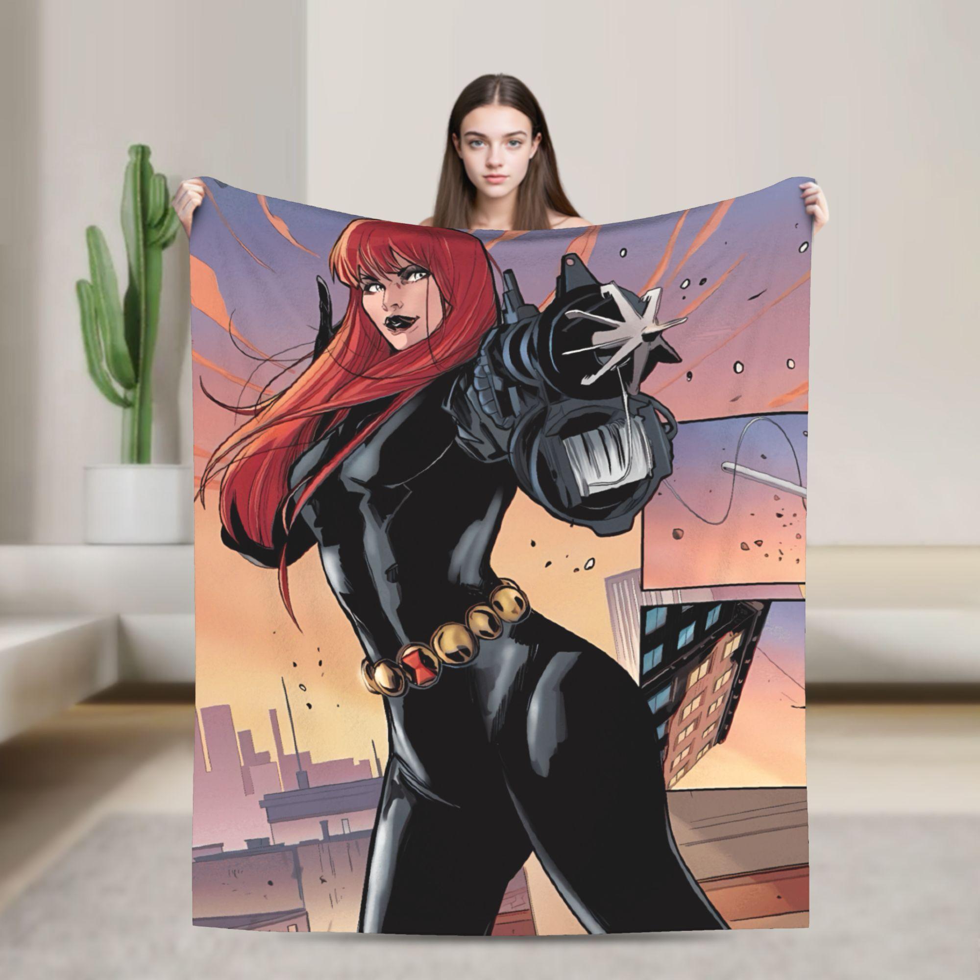 Плед Черная Вдова Качественный Теплый Мягкий Плед-Покрывало Зимний Детский Диван Кресло Удобное Покрывало 75x90cm