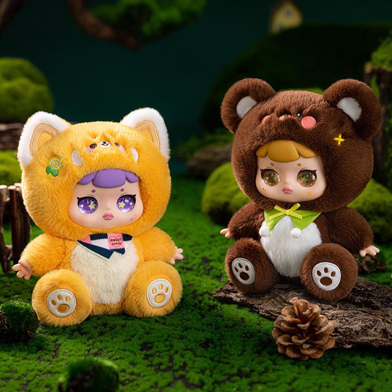 Beast Party Blind Box Plush Toy Vinyl Face Doll for Girlfriend Birthday Gift Desk Decoration