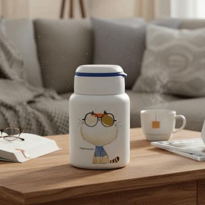Stainless Steel Vacuum Thermal Cup Cartoon Drinkware Insulated Water Cup Leak Proof Portable Thermos Bottle Household