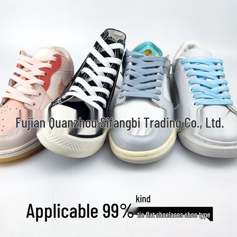 Original White AF1 Flat Shoelaces - AJ1 Dunk Air Force One Sports Laces (Pair)