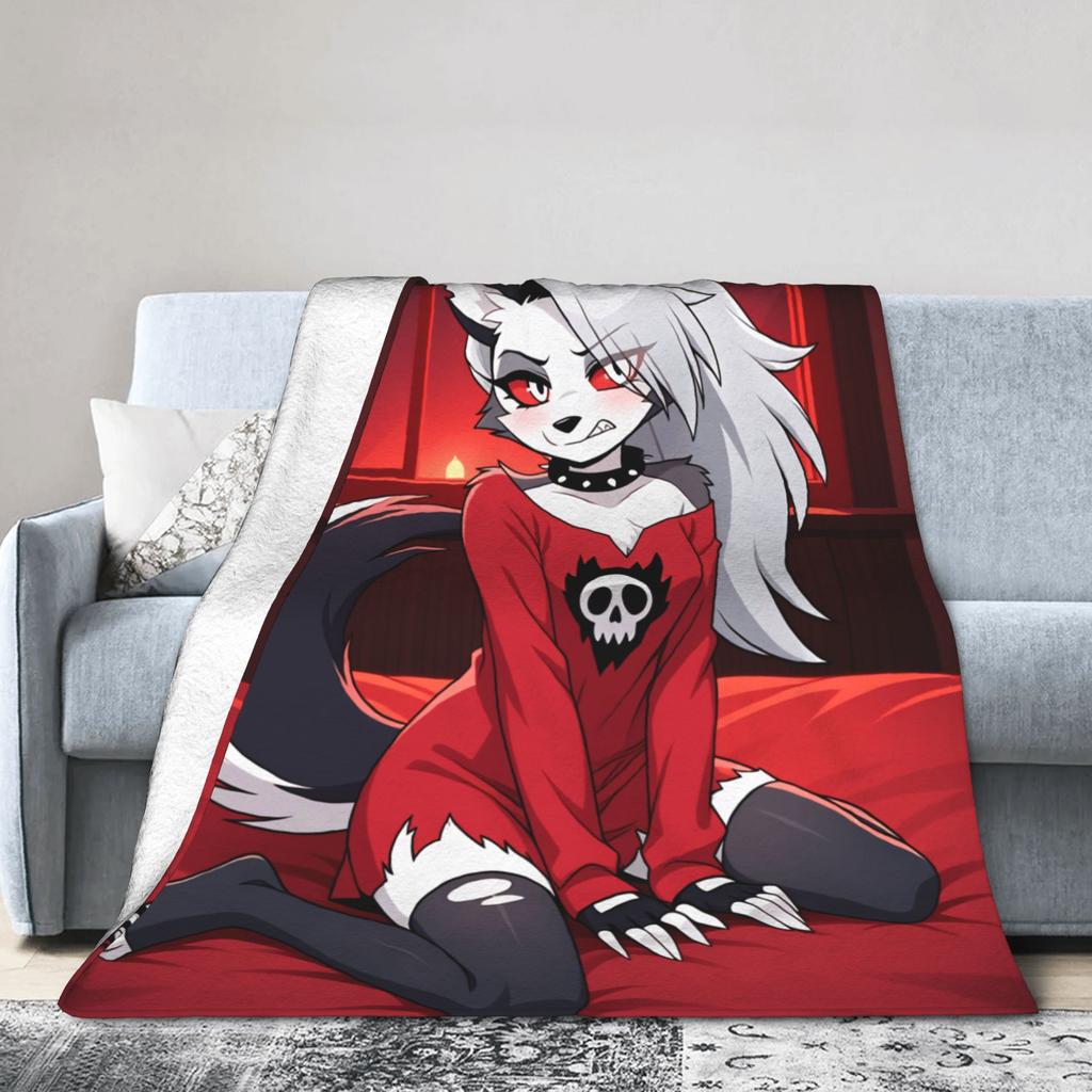 Warme Decken Junge Mädchen Dekorative Loona Bettwäsche Überwürfe Helluva Boss Flanell Tagesdecke Für Heimdekoration Lustige Sofa Bett Abdeckung