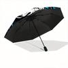 1pc Flame-Crowned Wolf Automatic Opening and Closing Folding - A Good Choice for Gifts, Fashionable and Convenient Umbrella With Cute Cartoon Cha