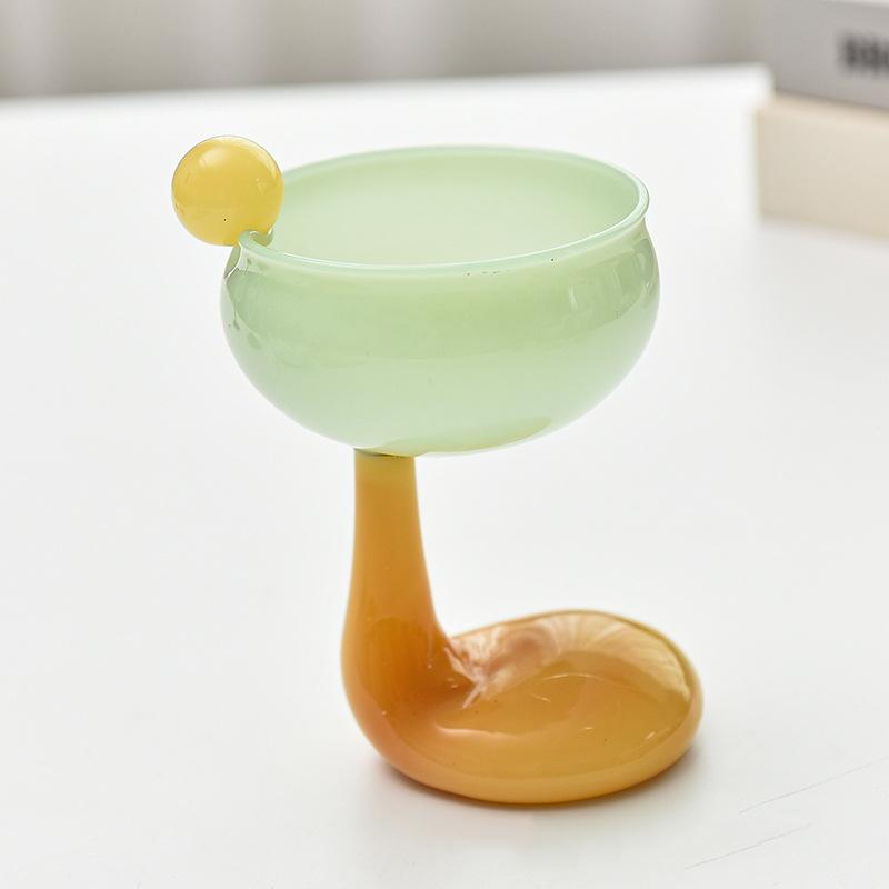 

Стекло Нефритового Цвета Боросиликатное Стекло Милый Утенок Бокал на Ножке Десертный Бокал Бокал для Вина Чашка Барная Посуда для Вечеринок Кружка для Кофе Бокал для Коктейлей 250ml зелёный
