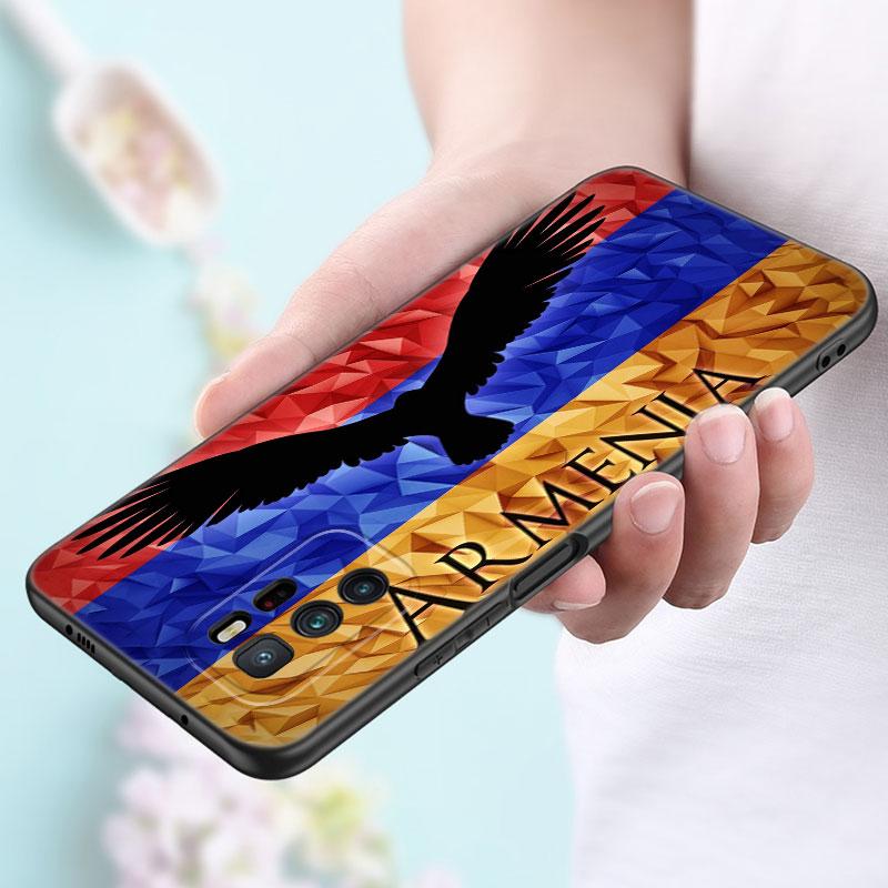 Armenia Armenians Flag Phone Case For Xiaomi Redmi Note 7 8 9 10 Lite 11 11E 11T 12 Pro 11S 4G 10T 5G 8T 9S 10S TPU Black Cover
