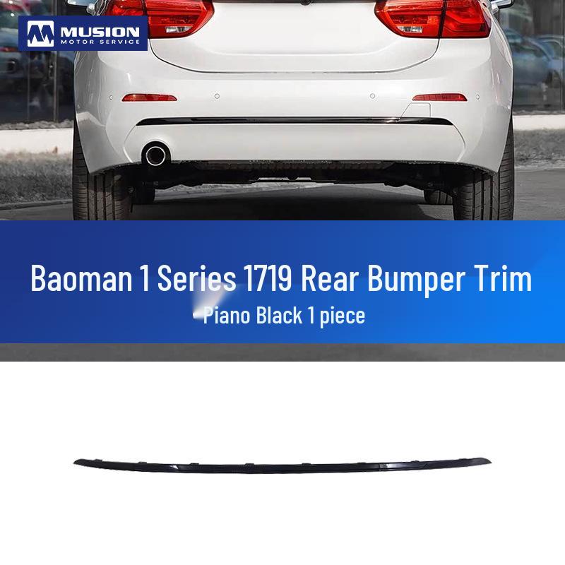 BMW 1 Series F52 (2017-2019) Rear Bumper Decorative Strip - Black