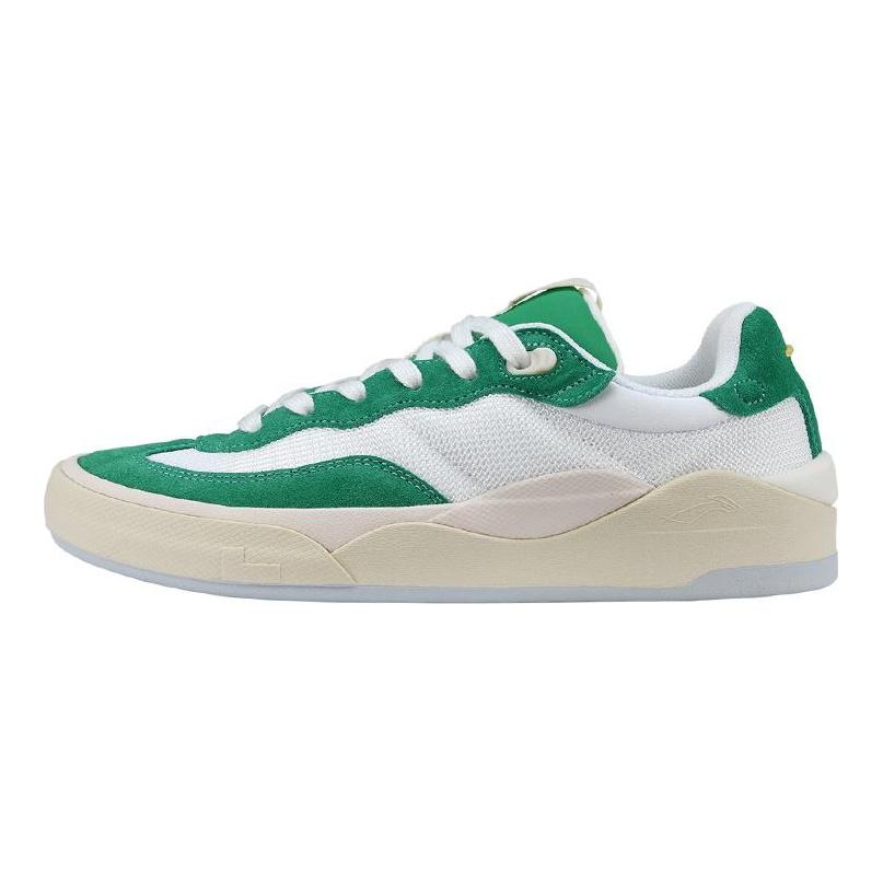 Li Ning Skategeneral Low top Skateboard Shoes Women's White Green AEPSA50-4
