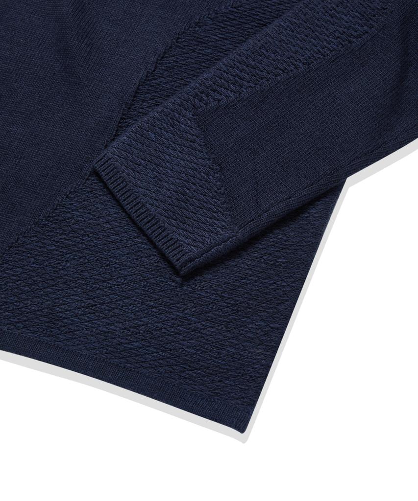 FALLETT Arch Logo Jacquard Knit Navy