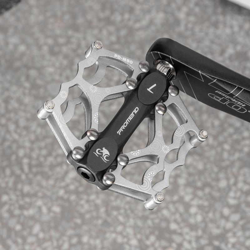 Promend MTB CNC Aluminum Alloy Peilin Bearings Big Flat Pedal Durable Lightweight Comfortable For Mountain Bike Road Gravel Bike