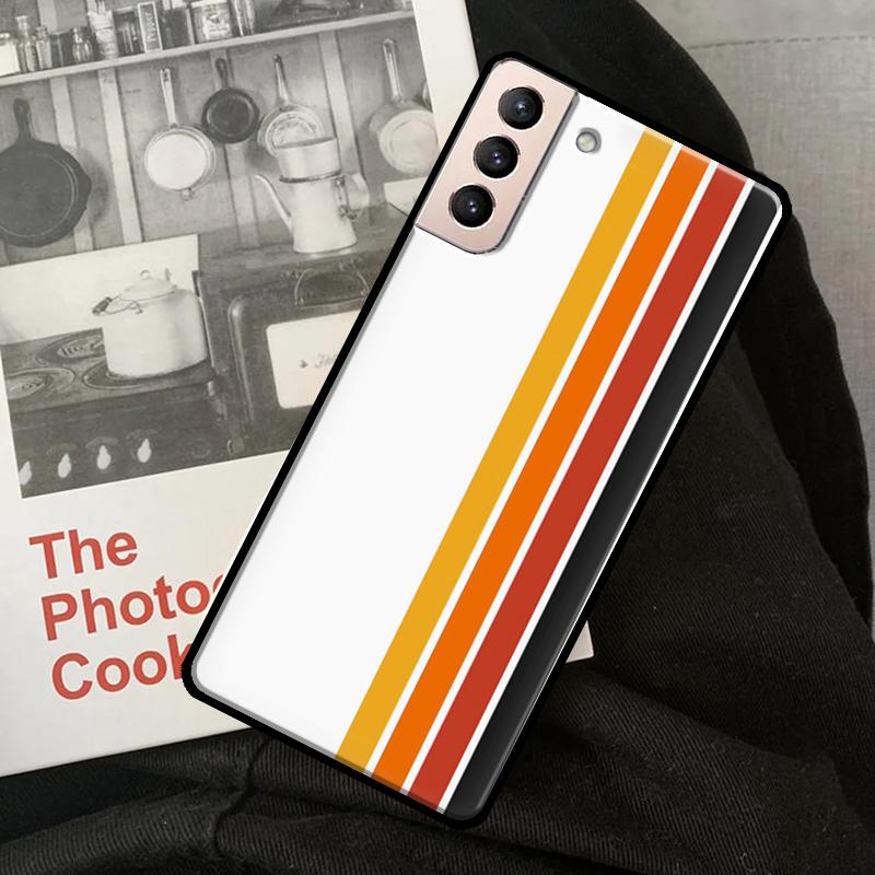 

Эстетический винтажный чехол в стиле ретро в полоску для Samsung Galaxy S20 FE S22 S21 Ultra Note 20 S8 S9 S10 Note 10 Plus S21 FE. Note 20 Ultra