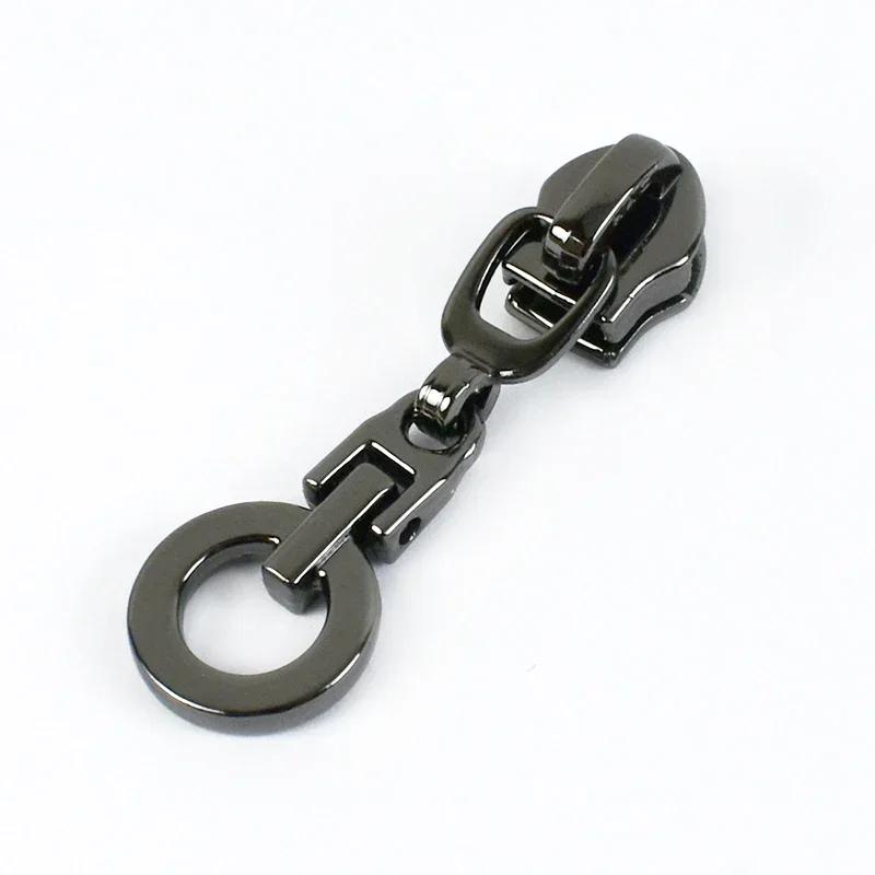 5/10/20Pcs Meetee 5# Zippers Slider Pullers for Nylon Zipper Tapes Sewing Zip Closure Heads Repair Kits Bag Garment Accessories