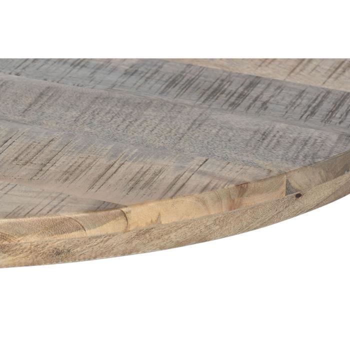 Table de salle à manger naturel noir métal bois de manguier 200 x 100 x 76 cm