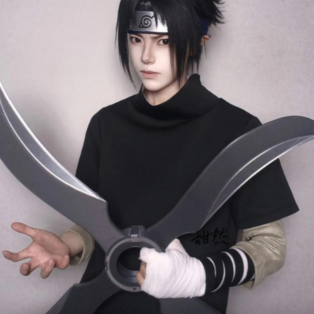 Naruto Anbu Kakashi Cosplay Full Set, Men Anbu Uniform with Konoha Shoes and Fox Mask Complete Outfit