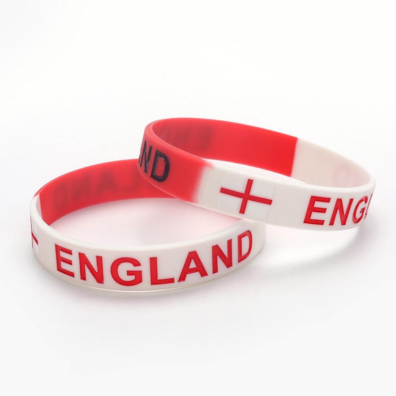 Football World Cup Bracelet Argentina France Brazil Netherlands United States Portugal Italy Flag Silicone Bracelet