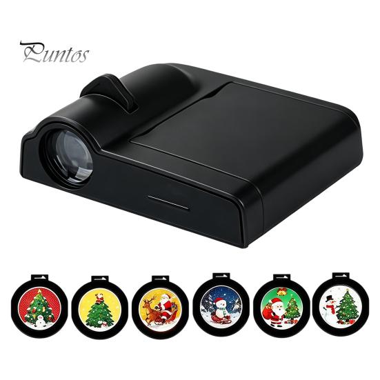 Energy Efficient Holiday Projector LED Christmas Lamp, 6/10/15/20 Festive Scenes Projector, Mini USB Decor Light Powered for Living Room, Bedroom,