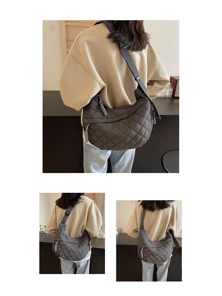 2025 Hot Style Argyle Crossbody Dumpling Bag for Women - Trendy Autumn/Winter Design