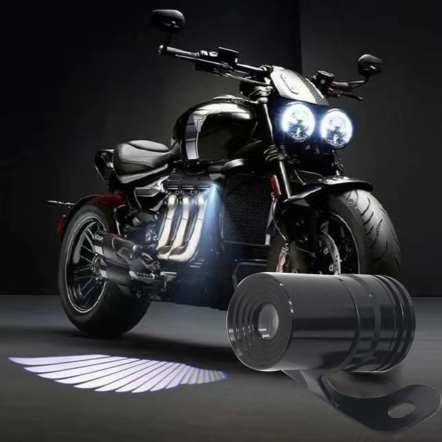 2 Pcs Wing Laser Spotlight Motorcycle Car Universal Angel Wings LED Modified Decorative Welcome Lights 12V Projector Lighting