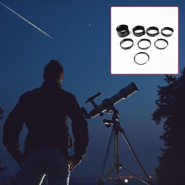 Threaded M54 X 0.75 Telescope Extension Tube, Black Aluminum Coupler for Imaging Distance Adjustment In Threaded Systems