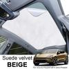 Car Suede Fabric Electrostatic Adsorption Sunroof Sunshade For Volvo Polestar 4 2023-2025Heat Insulation Interior Auto Accessory