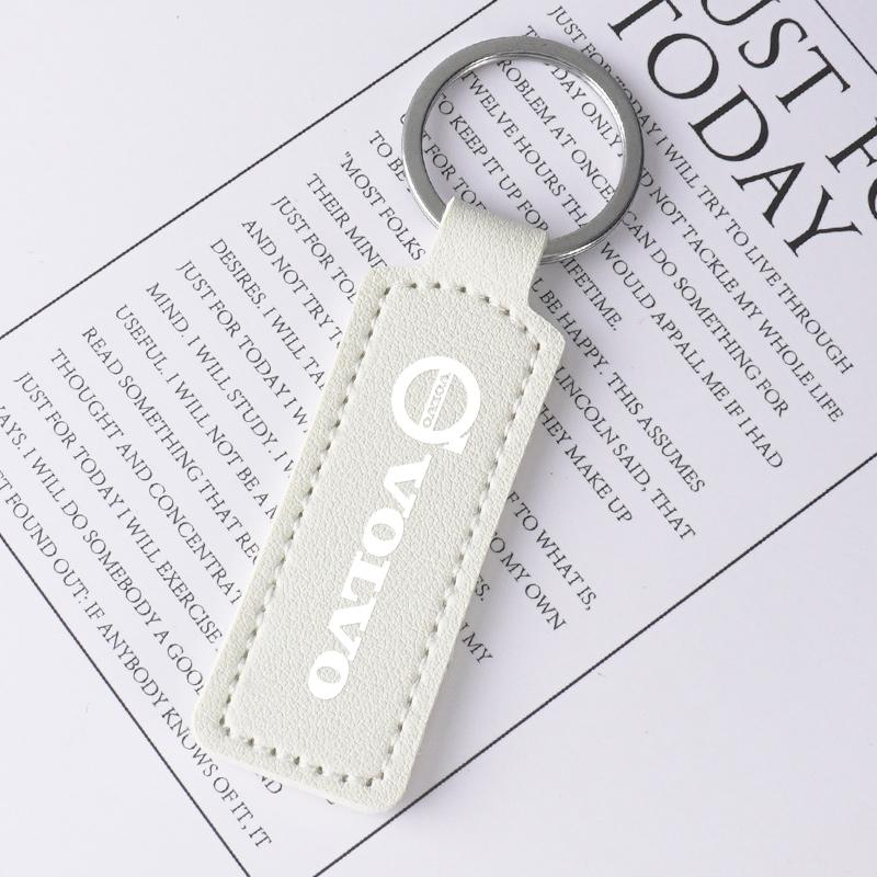 Ahfby6 Fashion Car Keychain Leather Key Chain Keyring Pendant For Volvo EX90 V60 V40 XC90 S60 XC60 V50 V70 S90 XC40 S80 V90 EX30