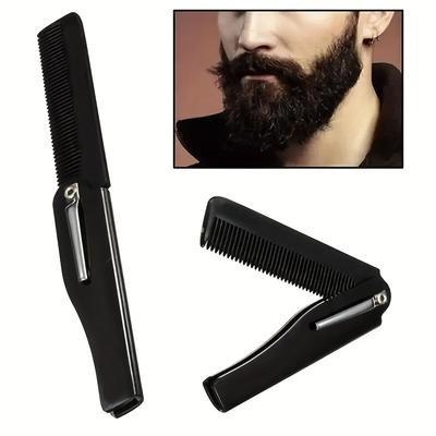 Foldable Combs Portable Travel Folding Head Hair Beard Plastic Comb Fashion Men Women Handmade Massage Hair Brush With Clip
